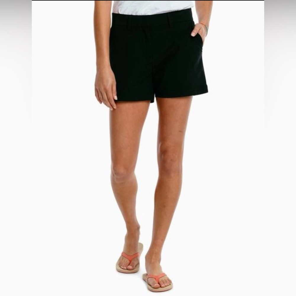 Southern Tide Women’s Inlet 4” Performance Shorts Black Size 6 Stretch Wicking